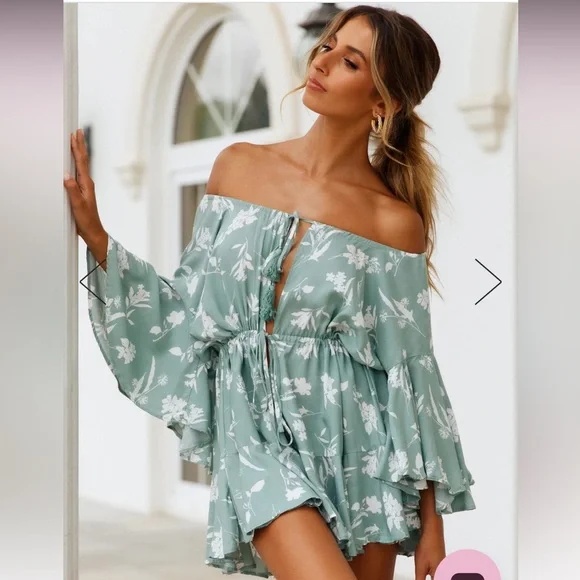 SECRET JEWEL ROMPER SAGE - Picture 3 of 8